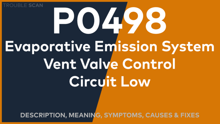 P0498 Trouble Code: Meaning, Symptoms, Causes & Fixes [Easy]